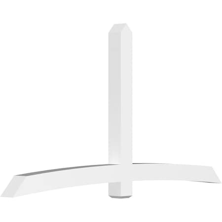 Ekena Millwork Bellingham Architectural Grade PVC Gable Bracket, 108"W x 58 1/2"H x 6"D x 6"F, 13/12 Pitch GBP108X59X0606BEL00